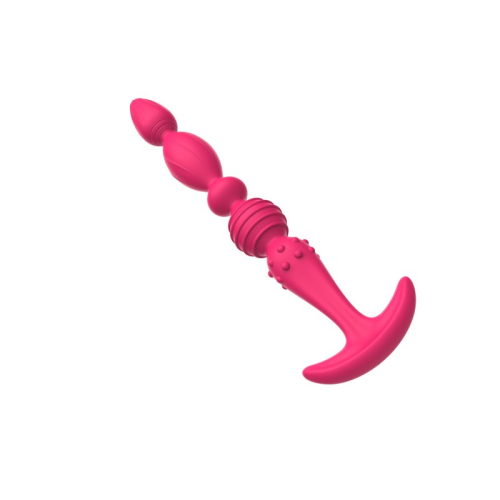 Анальные шарики силиконовые розового цвета Cnt Bead - 2