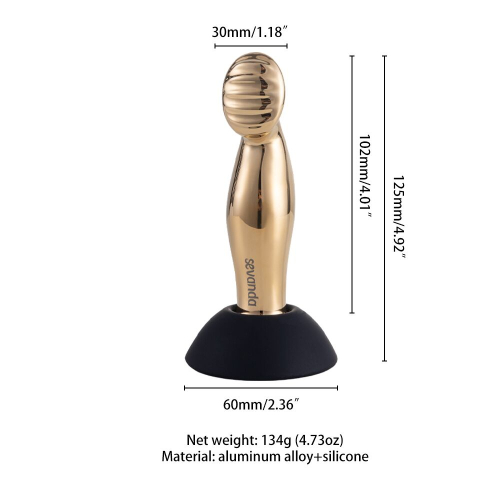 Вибромассажер простаты золотистого цвета Lockink Sevanda Eros Vibrating - 11