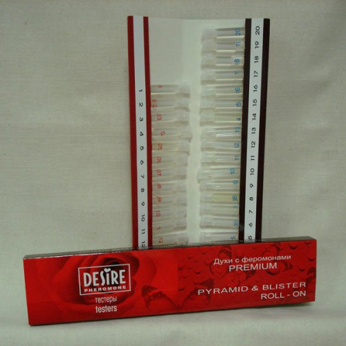 Набір тестерів духів з феромонами для чоловіків і жінок DESIRE PHEROMONE 5 мл, mini-blister (32 аромату по 1,5 мл) - 2