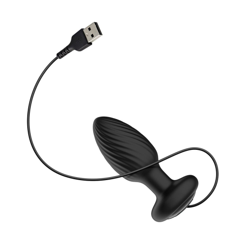 Анальна пробка з пультом дистанційного керування і вібрацією чорного кольору Nexus - 8