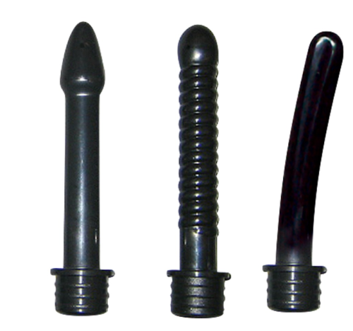 Анальный душ Bad Kitty Douche с тремя насадкамичерный - 6