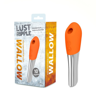 Віброкуль з вакуумною стимуляцією клітора оранжевого кольору Chisa