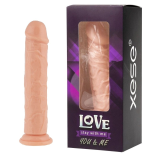 Фалоімітатор 20/3, 7 см на присоску реалістик бежевий Love stay with me SEXTOY PENIS