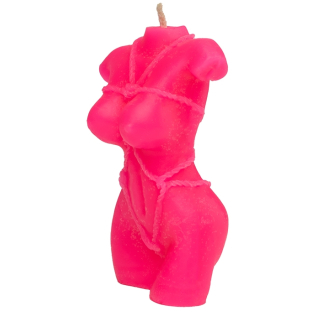 Свеча в виде женского торса розового цвета Egzo Shibari II