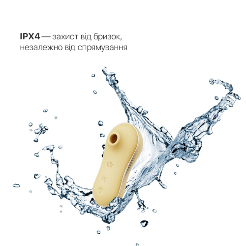 Вакуумный клиторальный стимулятор и виброяйцо желтого цвета Zalo UNICORN - 5