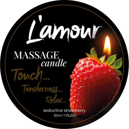 Массажная свеча с ароматом клубники L'amour Seductive 30 мл - 1