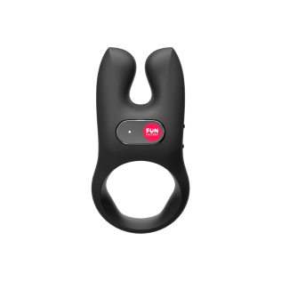 Ерекційне віброкільце на член з подвійною стимуляцією клітора чорного кольору Fun Factory NŌS