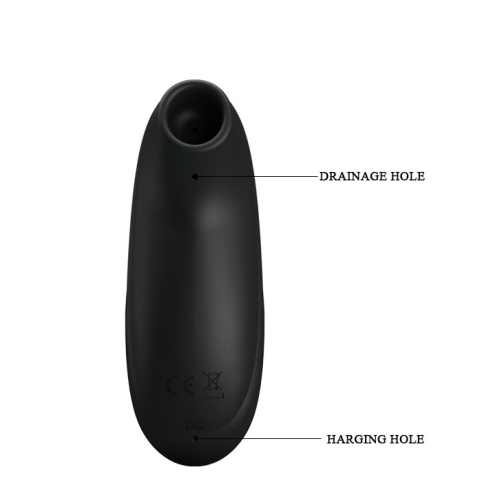 Вакуумный клиторальный стимулятор силиконовый Черный Lybaile Royal Pleasure - 8