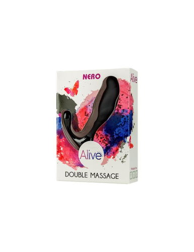 Подвійний масажер простати чорний Alive Nero Double Massage - 3