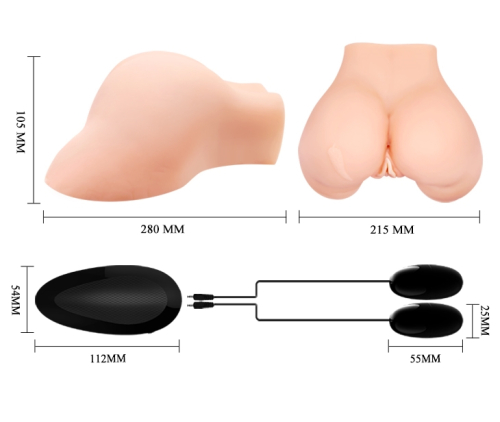 Мастурбатор с двойной вибрацией и двумя входами Crazy Bull JULIE - 10