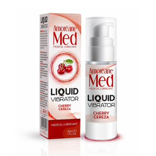Возбуждающий лубрикант с ароматом вишни (Жидкий вибратор) Amoreane Med 30 мл