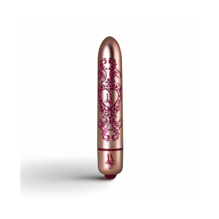 Віброкуль для стимуляції клітора золотистого кольору з візерунком Rocks Off Promenade