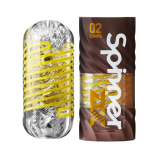 Мастурбатор для чоловіків жовтого кольору Tenga Spinner DX 02 Bumps