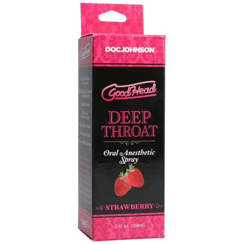 Спрей для мінету Глибока Глотка Doc Johnson GoodHead Deep Throat Spray-Sweet Strawberry Полуниця (59 мл) - 3