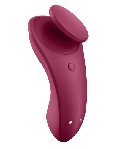 Вібратор в трусики з управлінням через смартфон Satisfyer (Сатісфаер) Sexy Secret бордовий - 2