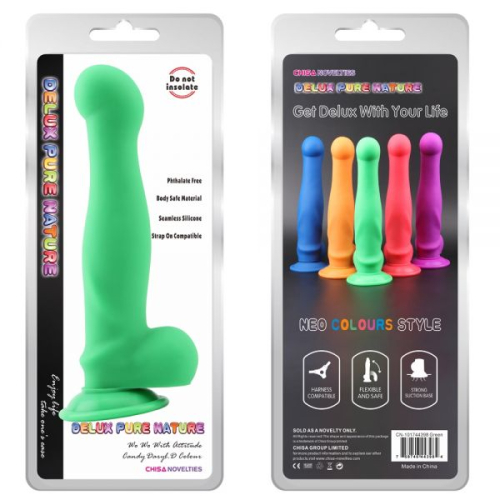 Фалоімітатор на присосці нео зеленого кольору Chisa Daryl D - 2