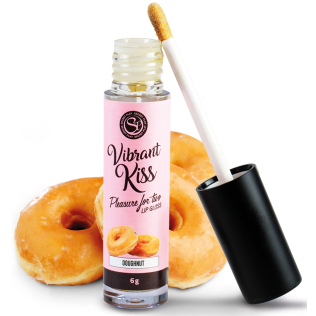 Блеск для губ с эффектом вибрации со вкусом пончиков Secret Play Vibrant Kiss, 6 грамм