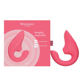 Вакуумный двойной вибратор для точки G розового цвета Womanizer Blend Vibrant