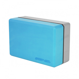 Блок для йоги двоколірний SportVida SV-HK0335 Blue/Grey