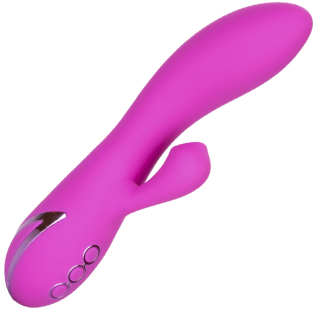 Вибратор-кролик с вакуумным отростком для клитора розовый CalExotic Malibu Minx 