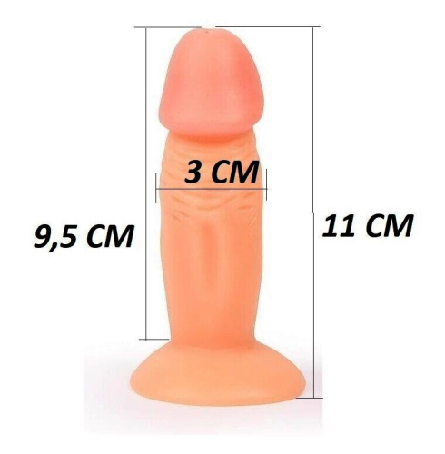 Анальний 11/3 см фалоімітатор на присоску реалістичний SKN-ANL032 - 3