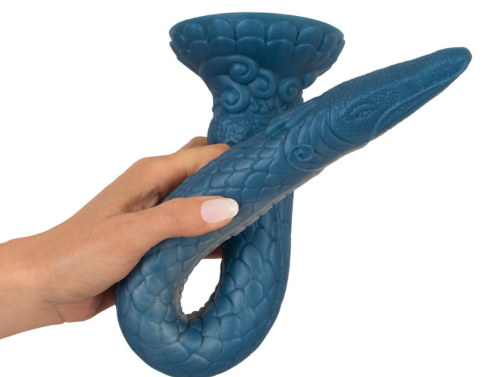 Дуже довгий фалоімітатор у вигляді вугря щупалець з присоскою синього кольору Beasty Cocks Eel of Ecstasy - 1