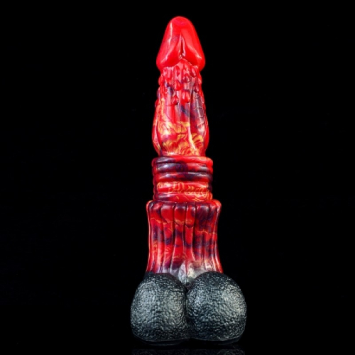 Реалістичний величезний фалоімітатор Real Feel Dog Knot Dildo 10.0 червоний - 3