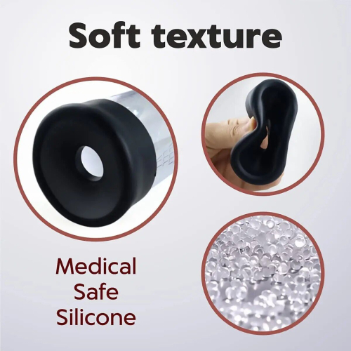 Вакуумна помпа на пеніс Men Powerup зі стрілочним манометром та ручним насосом чорний - 4