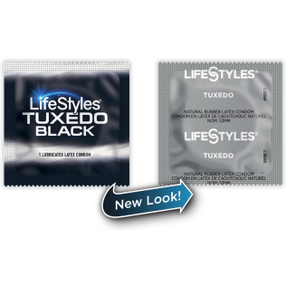 Презерватив черный 1 шт LIFESTYLES TUXEDO Black