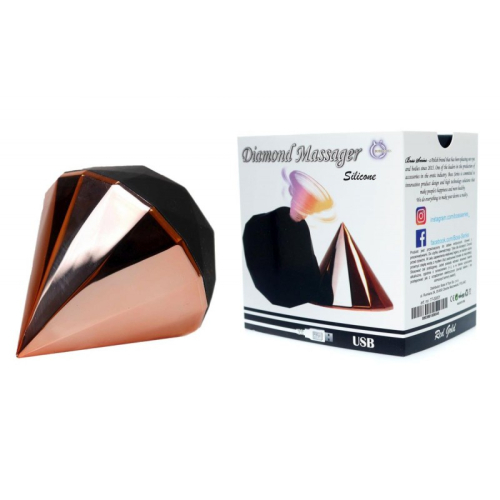 Вакуумный стимулятор для клитора цвета розового золота Boss series Diamond - 1