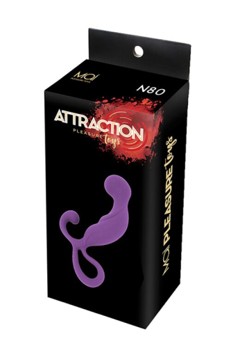 Массажер простаты фиолетовый силиконовый MAI Attraction Toys длина 13.4см диаметр 3.2см - 3