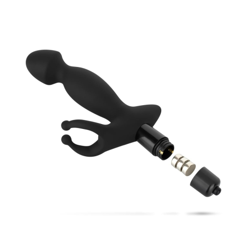 Вибратор для простаты силиконовый черного цвета EasyToys Pounding Pete Zwart - 4