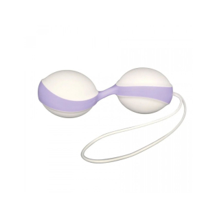Вагинальные шарики белые с лиловым Amor 