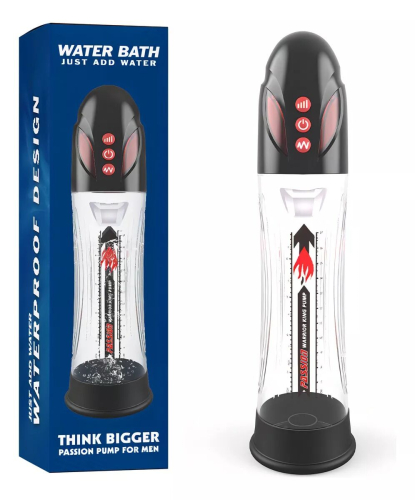 Автоматична гідропомпа 2в1 прозорого кольору Men Powerup Water Bath - 7