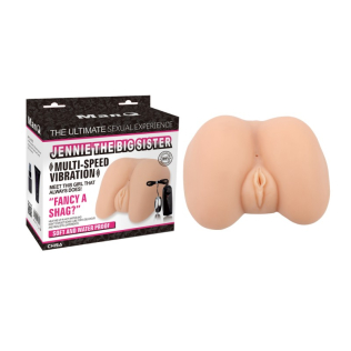 Вагина мастурбатор для мужчин с вибрацией Jennie The Big Sister телесный