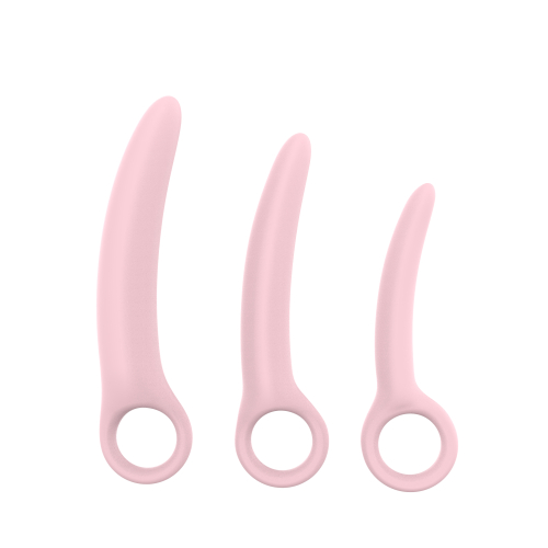 Набір вагінальних розширювачів із кільцями рожевого кольору Erospace Sweet Play Pelvic Floor Muscles Training Set модель A13 3 штуки - 2