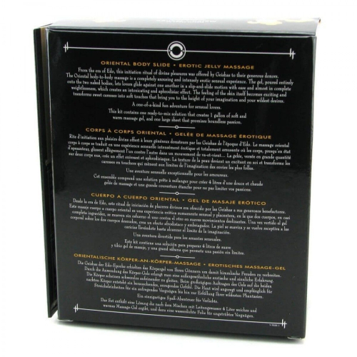 Гель для масажу з афродизіаком аромат диня з Манго Shunga ORIENTAL BODY-TO-BODY 2 x 225 мл з покривалом в комплекті - 4