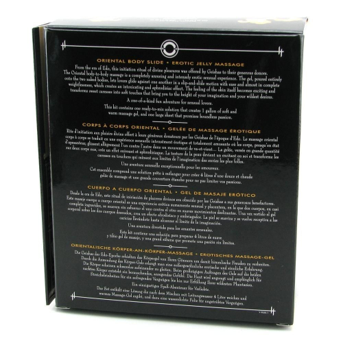 Набір масажних гелів 2-в-1 з ароматом екзотичних фруктів + простирадло в комплекті Shunga - 4