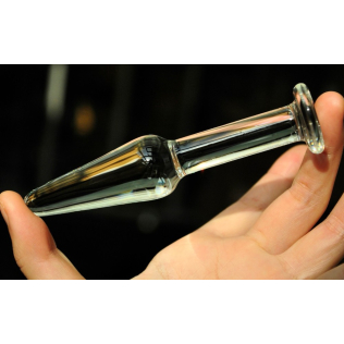 Скляна анальна пробка xese довжина 12 см діаметр 2,3 см