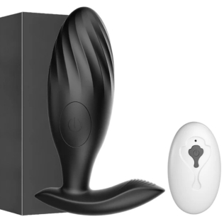 Анальная пробка с вибрацией ButBut anal plug с пультом дистанционного управления черный