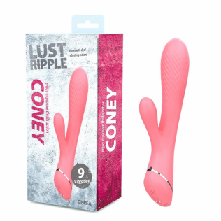 Вибратор вагинально клиторальный розового цвета Chisa Lust Ripple Coney