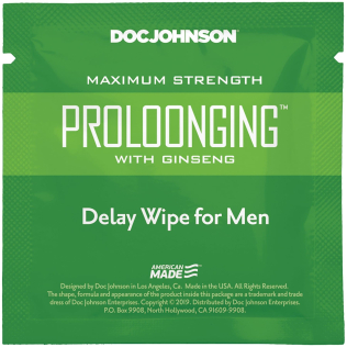 Пролонгуюча серветка з екстрактом женьшеню Doc Johnson Delay Wipe For Men