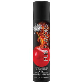 Оральная смазка со вкусом Вишни 4 в 1 на водной основе Wet Fun 30 мл