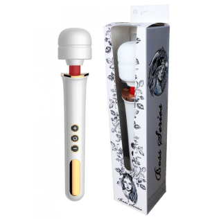 Вибромассажер Ванд в форме микрофона белого цвета Boss series Massager Super Powerful