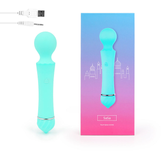 Вибромассажёр бирюзовый SaSa