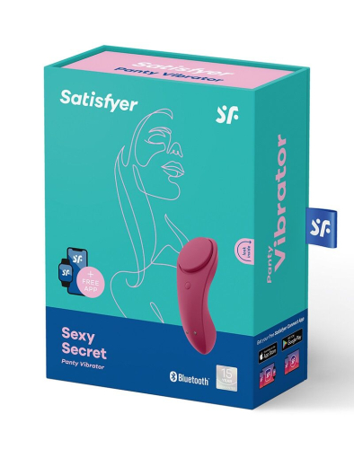 Вібратор в трусики з управлінням через смартфон Satisfyer (Сатісфаер) Sexy Secret бордовий - 7