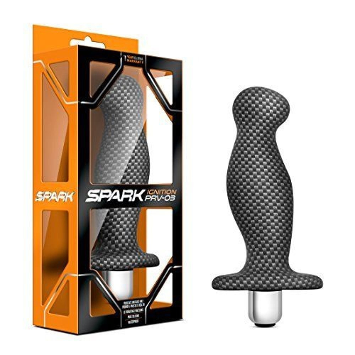 Вибромассажер простаты со съемной вибропулей серого цвета Blush SPARK IGNITION - 1