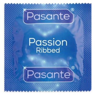 Презервативы с ребристой структурой из натурального латекса Pasante Ribbed Passion 1 штука