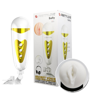 Мастурбатор Вагіна з вібрацією LYBAILE Pretty Love Sally білий