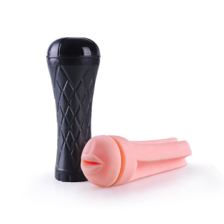 Мастурбатор у колбі Ротик тілесного кольору Men Powerup Passion Cup Mouth